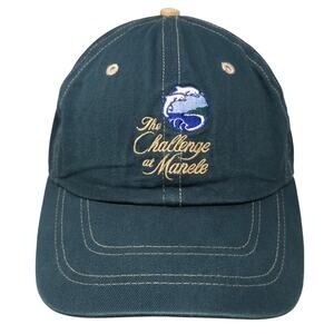 Texace The Challenge At Manele Slideback Hat Green One Size Embroidered Vintage